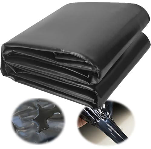 0.2mm Teichfolien 3x2.0m HDPE Vorgeformte Koi Teichmembran UV-Beständig und witterungsbeständig 4x4.0m 5x8.0m Gartenteich Teichplane für Wasserfall Bachläufe, Einfaches Schneiden(Größe:13x9.0m)