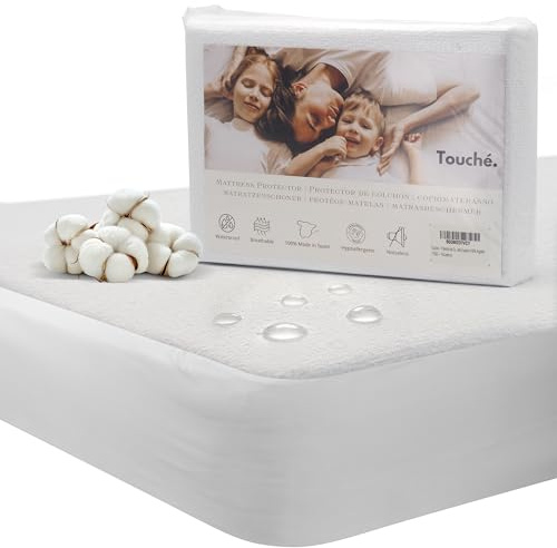 Touché. | Protector de Colchón/Cubre colchón Cama 150x200x30 cm | Top 100% Algódon | Impermeable | Transpirable, Ajustable y Hipoalergénico | Made in Spain