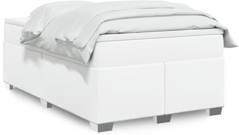 qohoio Boxspringbett mit Matratze Weiß 120x190 cm KunstLED Bett Mit Bettkasten Bett Boxspringbett Betten Boxspringbett Mit Matratzeer - 3285202