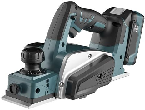 Cepilladora De Madera Eléctrica, Cepilladora De Carpintería De Sobremesa De 18 V Con Mango Antideslizante, Velocidad Sin Carga De 15000 R/min Y Ancho De 82 Mm, Para Decoración Hogar, Carpintería