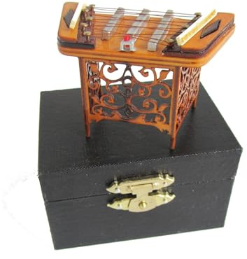 Ornamente Für Musikinstrumente 7 Cm Miniatur-Musikinstrument-Modell Miniatur-Hackbrett-Modell Musikinstrument Hackbrett-Ornamente