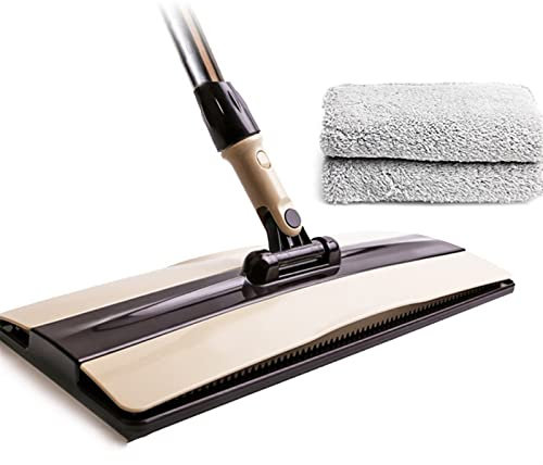 CleaningMop Trapeador de Piso Plano Trapeador Plano para Pisos Duros Trapeador de Microfibra Sistema de Limpieza de Pisos con 2 Almohadillas de Trapeador Reutilizables Secas y Húmedas para el Hogar