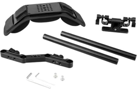 Kleagary Shoulder Mount Rig with 15mm Rod Support & Shoulder Pad for Video Camcorder/DSLR Camera