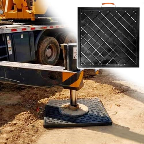 SSDDLZEQ Stabilisierende Ausleger-Pads für Kranwagenheber, Wagenheber-Pads für Wohnmobil/Wohnwagen/Anhänger, robuste Wohnwagen-Nivellierpads mit Griffen, verschleißfest (50 x 50 x 8 cm)