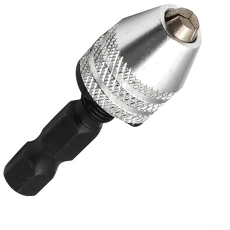 Drill Chuck Adapter with Keyless Feature Fits Standard Drill Bits for Power Tools