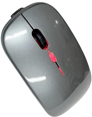 OPAX51 Ratón ​Inalámbrico Recargable con Mini Receptor USB 2.4GHz Mouse Óptico para portátil, Laptop, Notebook Silencioso, Retroiluminado 3 Niveles dpi, Ergonómico con WiFi y Bluetooth CH013