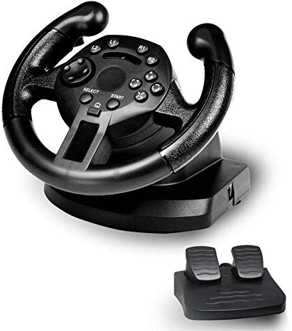 Tuesoa Game Racing Steering Wheel for/Pc Steering Wheel Vibration Joysticks Remote Controller Imulated Driving Controller
