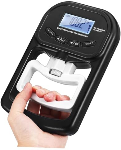 Toyvian Dinamometro per Misurare la Tester Manuale Ricaricabile Strumento Ergonomico per Allenamento Dita Riabilitazione e Fitness