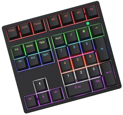 Obotsnoi Tastiera numerica meccanica a 34 fili tastierino numerico USB adatto per finanza business notebook notebook tastiera numerica grandi lettere di stampa