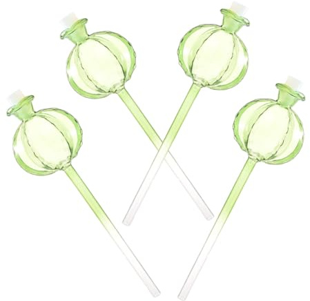 Angoily 4 pièces Globes Auto-arrosage Verre Transparent Forme Cactus Dispositif Pratique pour Irrigation Goutte à Goutte Arrosage Automatique Plantes Pot Intérieur et Extérieur
