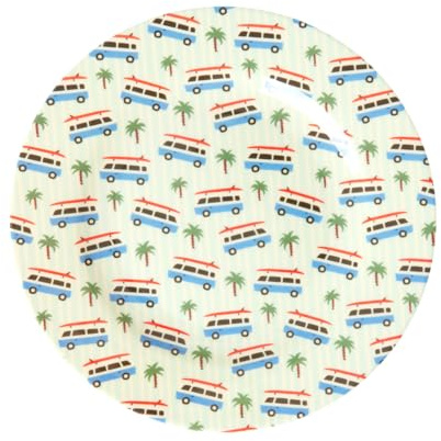ReWu Rice Melamin Tiefer Teller Hellblau - Wohnmobil Mobil - Rund Kinderteller Campinggeschirr Kindergeschirr Bruchfest Speiseteller Kinder Camping Bruchsicher BPA-Frei Ø 20 cm