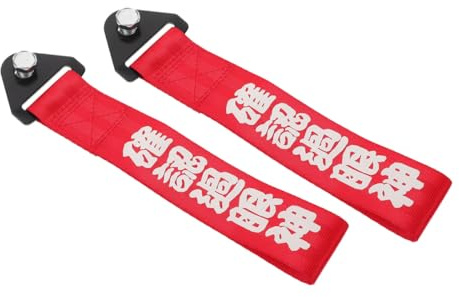 BUGUUYO Cuerda de Remolque Decorativa para Modificación del Coche, 2 Piezas de Nylon y Hierro, Diseño Elegante y Fácil Instalación para Vehículos