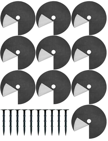 Mulch Ring for Trees - Mulch Cover Ring for Roots with Ground Nails | Plant Root Cover Barrier, for Garden Landscape Yard Lawn Flower Bed Fence