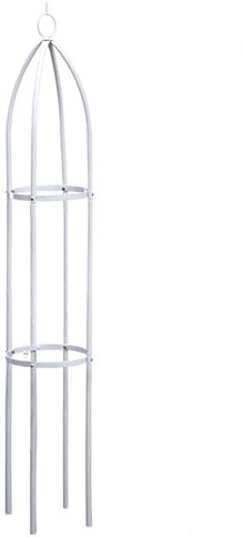 Treillis de Jardin en Forme d'obélisque en métal,Support for Plantes, Structure de Tour grimpante,Support de Fleurs en Acier,Treillis d'arche de Jardin for Plantes grimpantes(White)