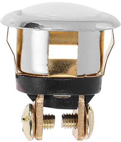 SHINEOFI Pulsante Rotondo per Campanello Cablato in Metallo Resistente Interruttore per Campanello Vintage da Parete per Casa e Garage per Impieghi Gravosi Installazione Facile