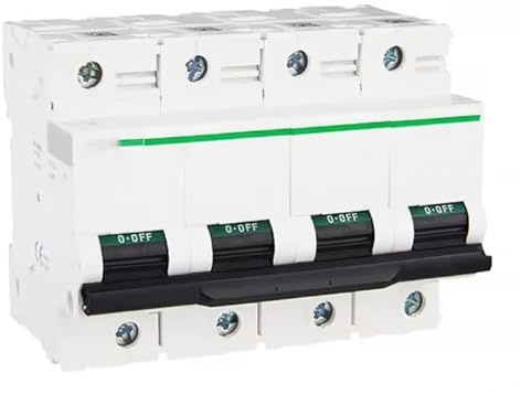 Disjoncteur principal à air comprimé de type D 4P de 125 A 10 KA de la série C120H avec interrupteur de protection contre les fuites de 30 mA