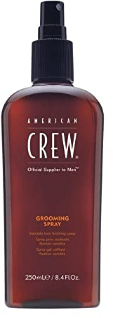 American Crew Grooming Spray, Spray Fissante Capelli Uomo, Tenuta Media e Flessibile, Con Cera d'Api e Protezione Raggi UV, 250 ml