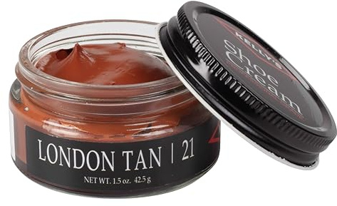 Kelly's London Tan Shoe Polish 1.5 oz - Professional Leather Shoe Cream