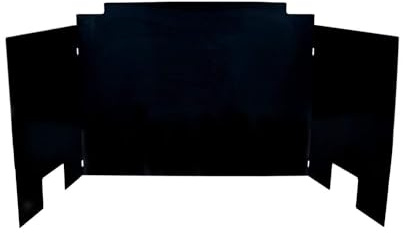 Real Fyre Contemporary Three Panel Fyreback (FBCB-30), Black Porcelain, 30 Inch