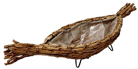 Desconocido MACETERO CUBREMACETA Canoa Mimbre PEQUEÑO