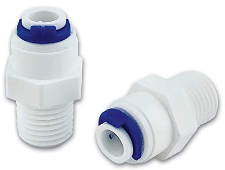Finerfilters 1/4 Male x 1/4 Push Fit Straight Fittings x 2