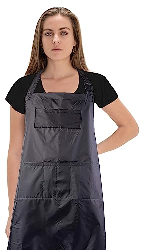 Färbeschürze Friseurschürze aus hochwertigem Nylongewebe mit Klickmechanismus.