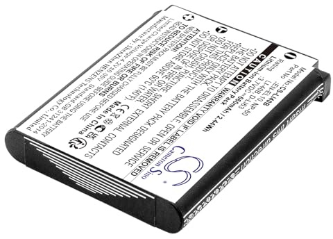 TECHTEK batteria sostituisce 02491-0053-00, per 02491-0056-00, per 02491-0057-00, per 02491-0061-21, per 02491-0066-00, per 02491-0066-17, per 2H.02A1M.001, per BL-058, per D-LI108, per D-LI63, per D