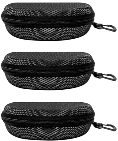 SteelFever 3 Stück Eva Brillenetui, Tragbare Kratzfeste Brillenorganizer Sonnenbrillen Aufbewahrungskiste