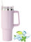 JFABL 40 oz Tumbler with Handle and Straw Lid, Stainless Steel Vacuum Insulated Travel Coffee Mug Cup, Double Wall Metal Water Bottle Keeps Maintains Cold Heat and Ice for Hours,1182ml (Light Pink)