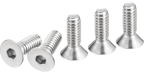 DTGN 1/4-20 x 3/4 Sechskantschrauben mit Flachkopf, 20er Packung aus 304 Edelstahl, Vollgewinde, Senkkopfschrauben | Vollgewinde Senkschrauben zur Befestigung, Zylinderkopfschrauben Sechskant,
