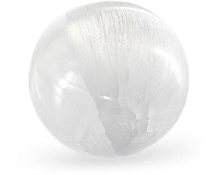 NKlaus Naturlig selenit kristallkulor 70 mm meditation ädelsten kvartskristall, selenite sfär, dekoration 15591