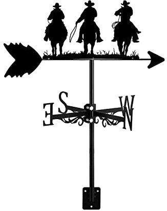Wetterfahne mit Bauernmuster, Metall, Wetterfahne, Obstgarten, Bauernhof, Windrichtungsanzeige, Messwerkzeug, Dekoration für den Außenbereich, Garten, Dach, Paddock, Hof, Pferd und Cowboy