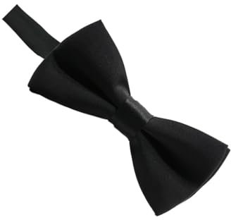 VONCYKI Kinder-Fliege aus Polyester, weich und bequem, einfarbig, für geschäftliche Veranstaltungen, breite Anwendung, Schwarz