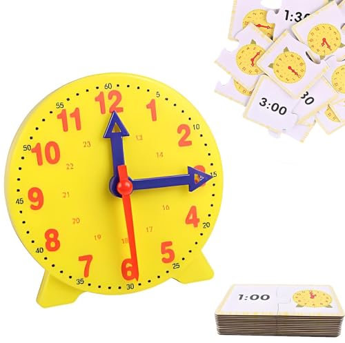 BDBFPAN Lernuhr Uhr für Kind Ab 5 Jahren - Wochenplaner Zeitunterrichts Schulbedarf Mit Datum Lernspielzeug