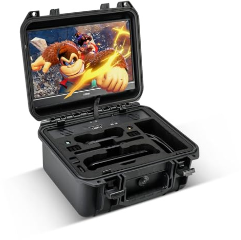 G-STORY 14‘’ Portable Monitor Case for Switch 2,4K&60Hz or 1080P&120Hz Portable Gaming Monitor IPS Screen HDMI Shock-Resistant Travel carrying Bag Game Mode,Travel Monitor fo Switch2(no Included)