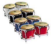 LP Latin Percussion LP811702 Fiberglass Bongo Red Chrome Hardware