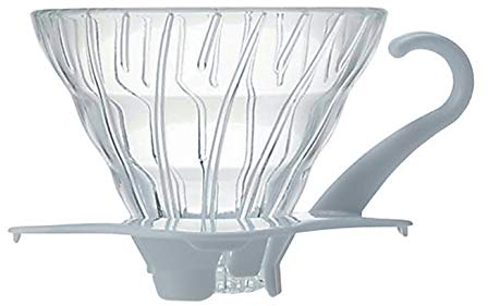 Hario VDG-01W 1-Piece Glass Coffee Dripper, White