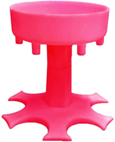 Shot Glass Dispenser sex sätt, Great Party gåva, Multiple 6 snapsglas dispenser och Holder Carrier Caddy spritflaskor Dispenser pourer Dricka Spel (Color : Pink)