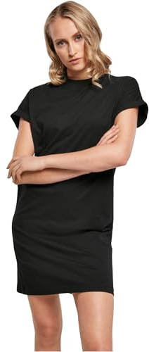 Urban Classics Abito da Donna in Cotone Organico Cut On Sleeve, Nero, XXXL