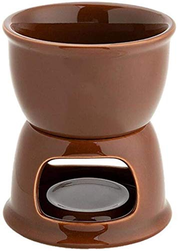 Fondue de chocolate mini, fondue de chocolate de cerámica, crisol de queso, para queso, chocolate y tapas-brown