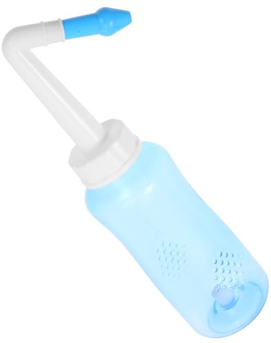 Tragbare Nasenspülflasche mit Druckfunktion, 300ml | Pp Ausführung, Transparentes Beutel Satz, Vielseitig Einsetzbar, Regulierbarer Wasserfluss