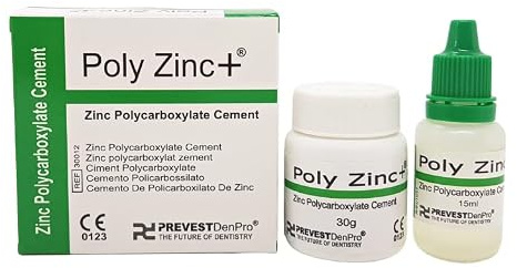 Prevest DenPro Poly Zinc+ Professional Dental Kit, Zinc Polycarboxylate, 30g Powder with 15ml Liquid