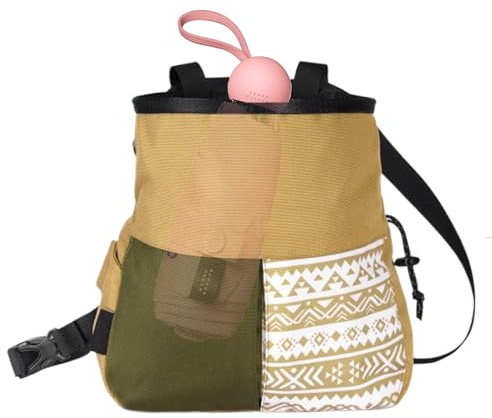 Bolsa de tiza de escalada | Bolsa de tiza de gran capacidad para levantamiento de pesas, amplia apertura a prueba de fugas, bolsa de magnesio para entrenamiento al aire libre, levantamiento de