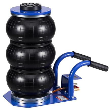 VEVOR Cric Pneumatico per Auto da 3 Tonnellate con 6 Tubi in Acciaio, Manico Corto e Tripli Airbag, Altezza di Sollevamento Massima di 45 cm, Sollevamento Rapido, Cric Pneumatico per SUV e Officine