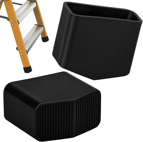 Rutschfeste Leiterfüße Ersatz Leiterkappen Anti Rutsch zum Schutz des Bodens vor Kratzern für Leiter Teleskopleitern Fischgrätleitern 20x40mm(2Stk, 20 * 40mm)