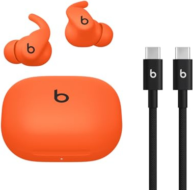 Beats – Powerbeats Fit – trådlösa sporthörlurar med aktiv brusreducering och ultimat säker passform, med USB-C-laddningskabel (1,5 m) - brandgul