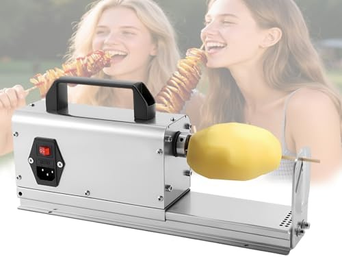 PRECISTECH Cortadora De Patatas En Espiral Eléctrica & Spiralizador Eléctrico Profesional, Motor Eléctrico 40w,Puede Preparar Sándwiches De Patata Con Jamón，patatas Dulces Y Verduras En Espiral