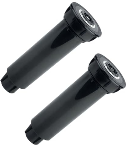 Veemoon Aspersor Retráctil Automático de Plástico Abs Negro 1/2 2 Unidades para Riego de Césped Jardín Filtro Integrado y Ángulo Ajustable, Sistema de Riego Automático para Patio