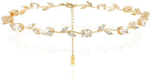 Nikita By Niki ® Ras de Cou en Rose aux Cristaux et Diamanté pour Femme (Or)