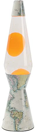 I-TOTAL® - Lampada Lava, effetto bolle, lava lamp colorata (Old Map)